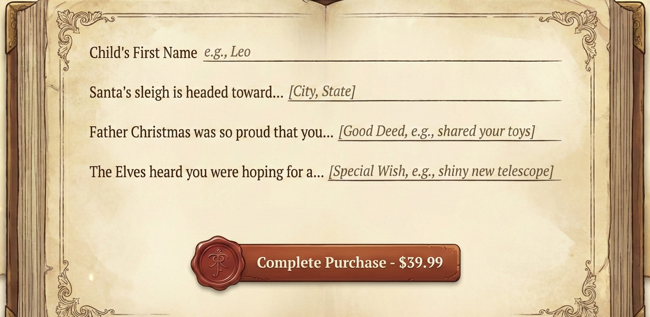 Old ledger book form